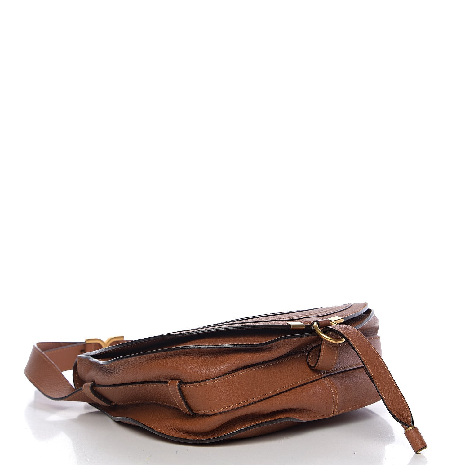 Chloe Calfskin Medium Marcie Round Crossbody Bag Tan 3 of 10