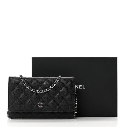 Chanel Caviar Quilted Wallet on Chain WOC Black 12 of 12