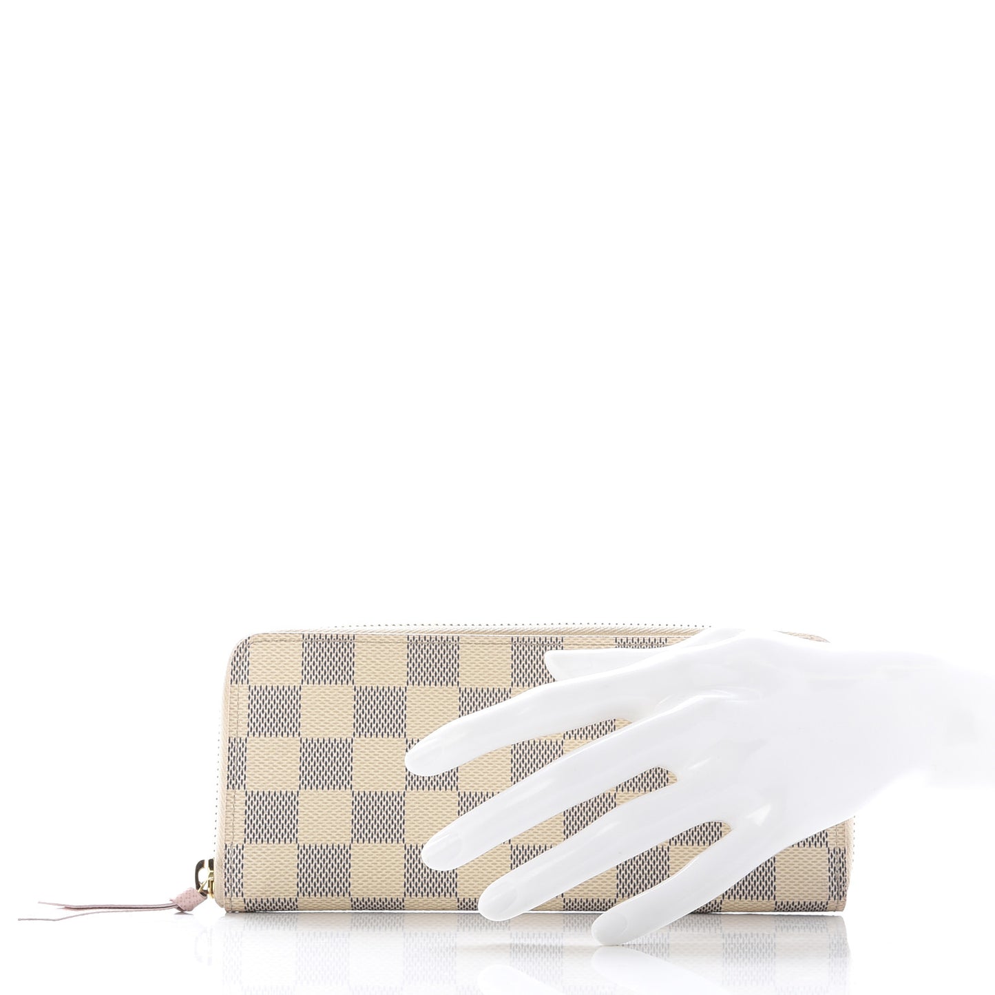 Damier Azur Clemence Wallet Rose Ballerine