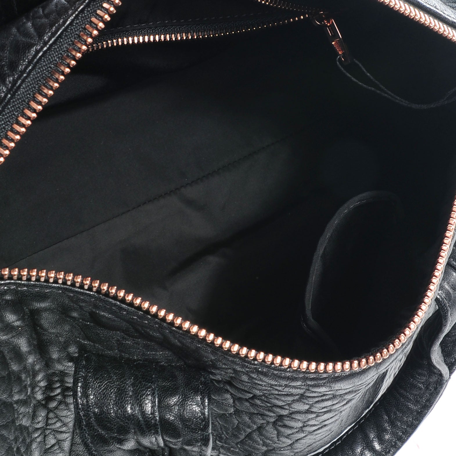 Alexander Wang Pebbled Leather Rocco Black w Rose Gold Hardware 5 of 6