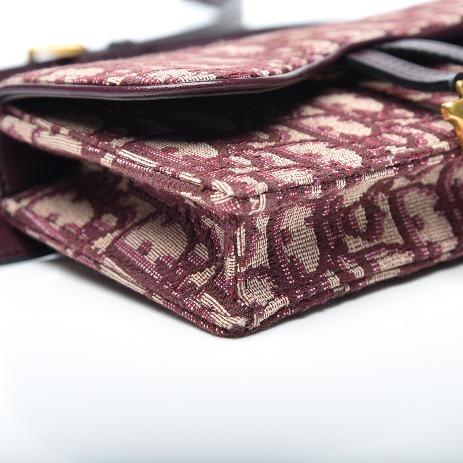 Christian Dior Oblique Saddle Belt Bag Bordeaux 5 of 10