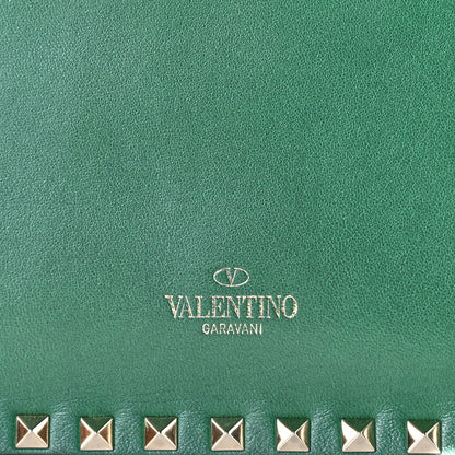 Valentino Garavani Nappa Rockstud Wristlet Clutch Green 3 of 6