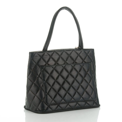 Chanel Lambskin Quilted Medallion Tote Black 3 of 8