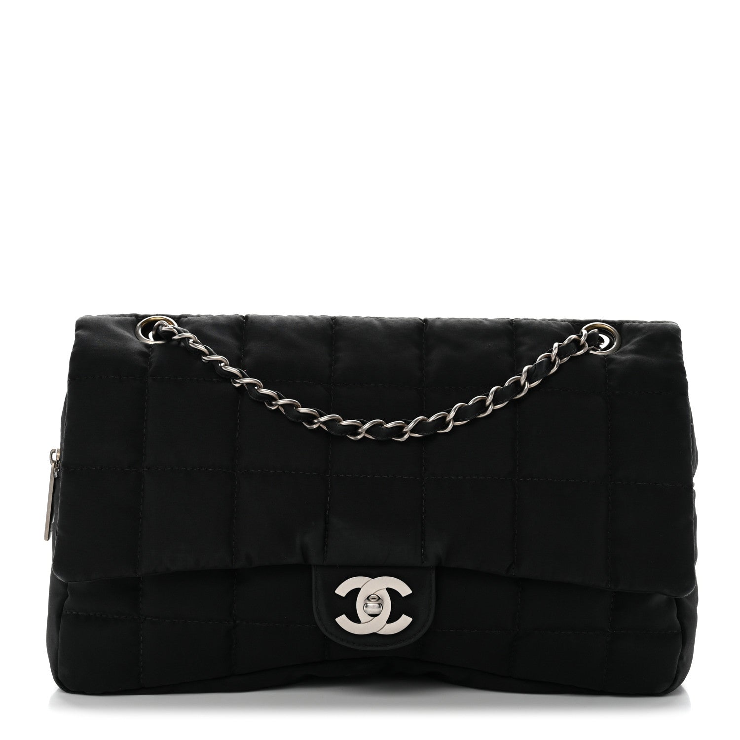 Chanel Nylon Square Quilted Flap Black 1 of 11