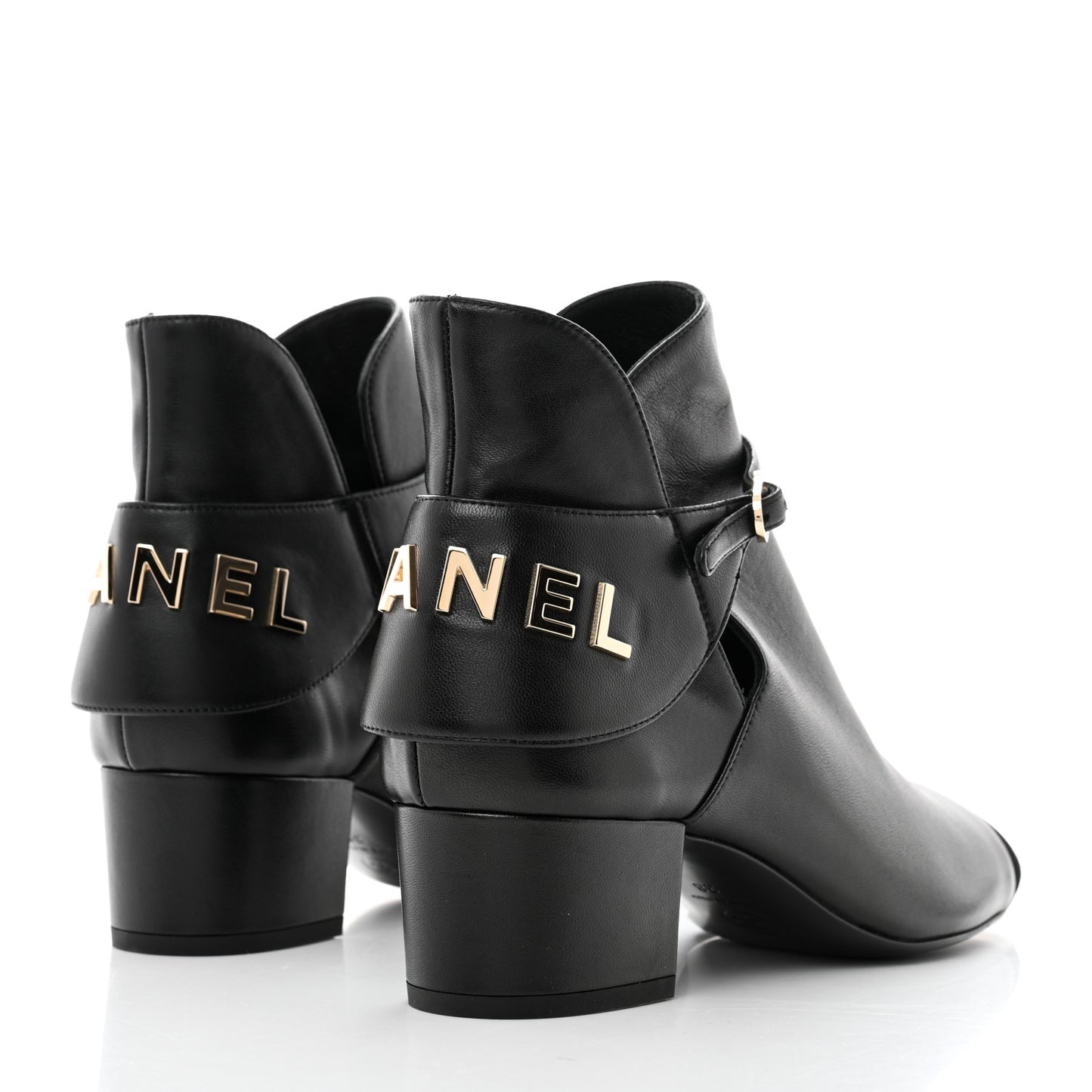 Lambskin Velvet Cap Toe Short Ankle Boots 38 Black