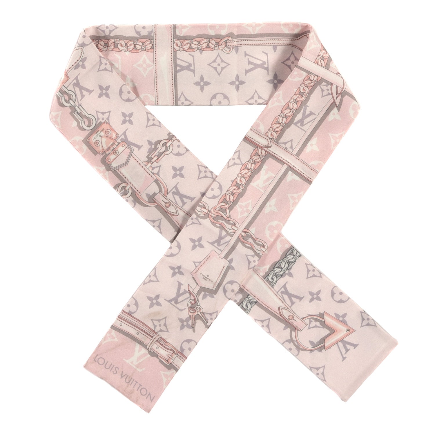 Louis Vuitton Silk Monogram Confidential Bandeau Light Pink 1 of 5