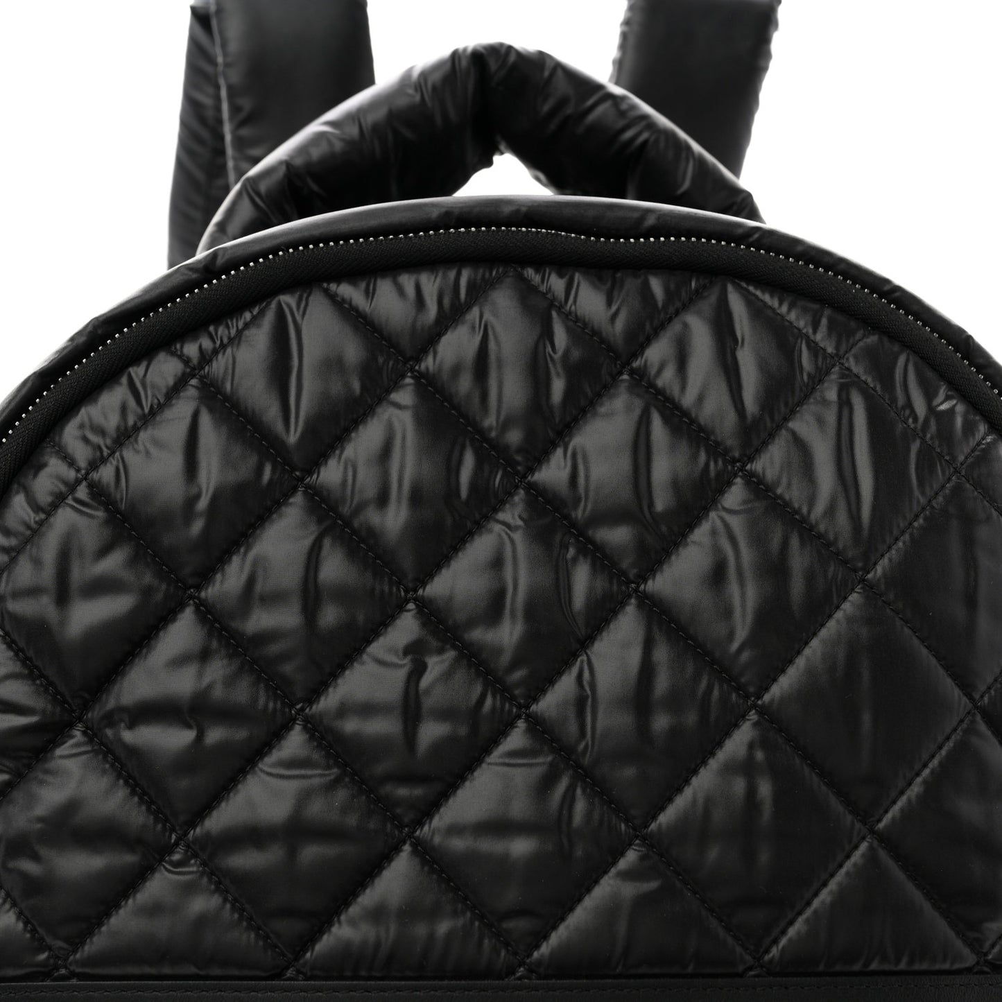 Nylon Quilted Coco Cocoon Backpack Black