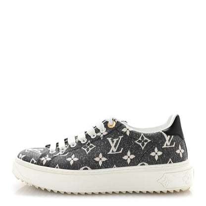 Louis Vuitton Denim Monogram Time Out Sneakers 38 1 of 10