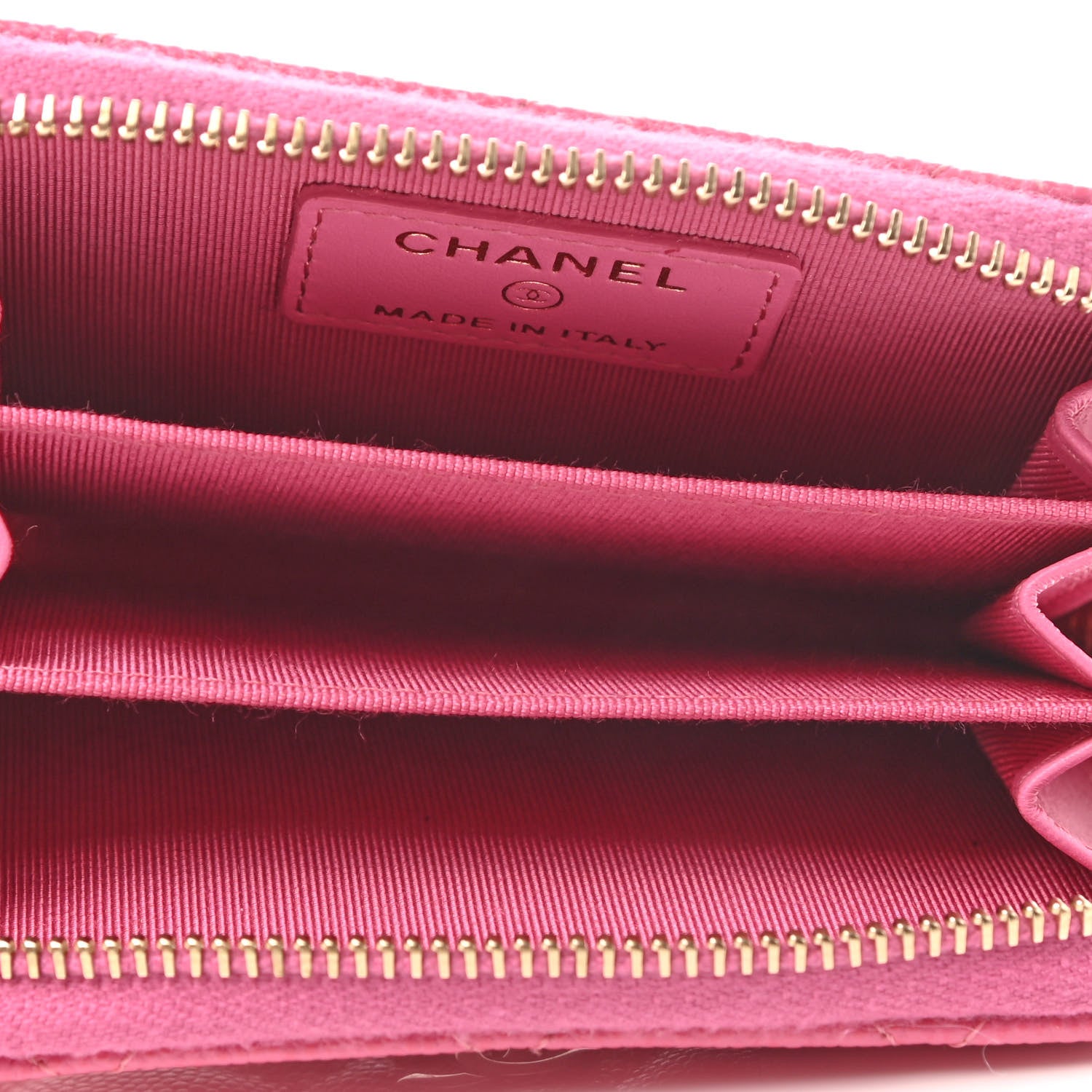 Chanel Caviar Quilted Zip Coin Purse Pink 5 of 8