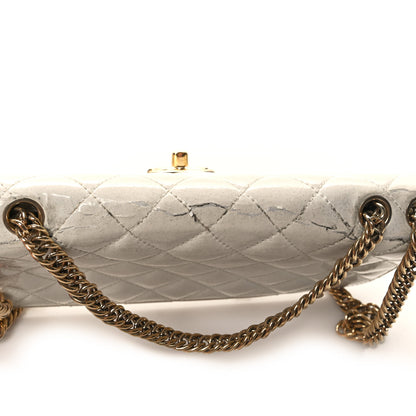 Chanel Patent Quilted Evening Star East West Flap White 11 of 13