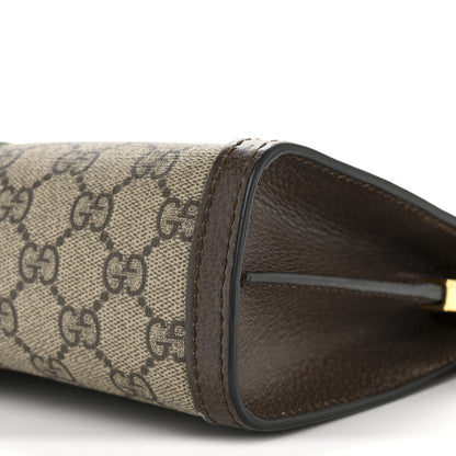 Gucci GG Supreme Monogram Web Small Ophidia Chain Shoulder Bag Brown 10 of 12