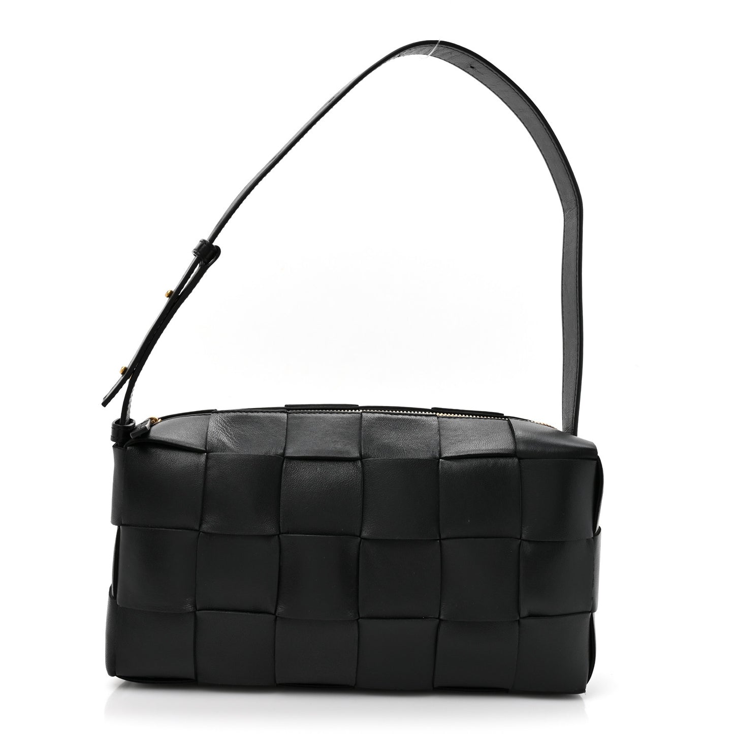 Lambskin Maxi Intrecciato Brick Cassette Bag Black