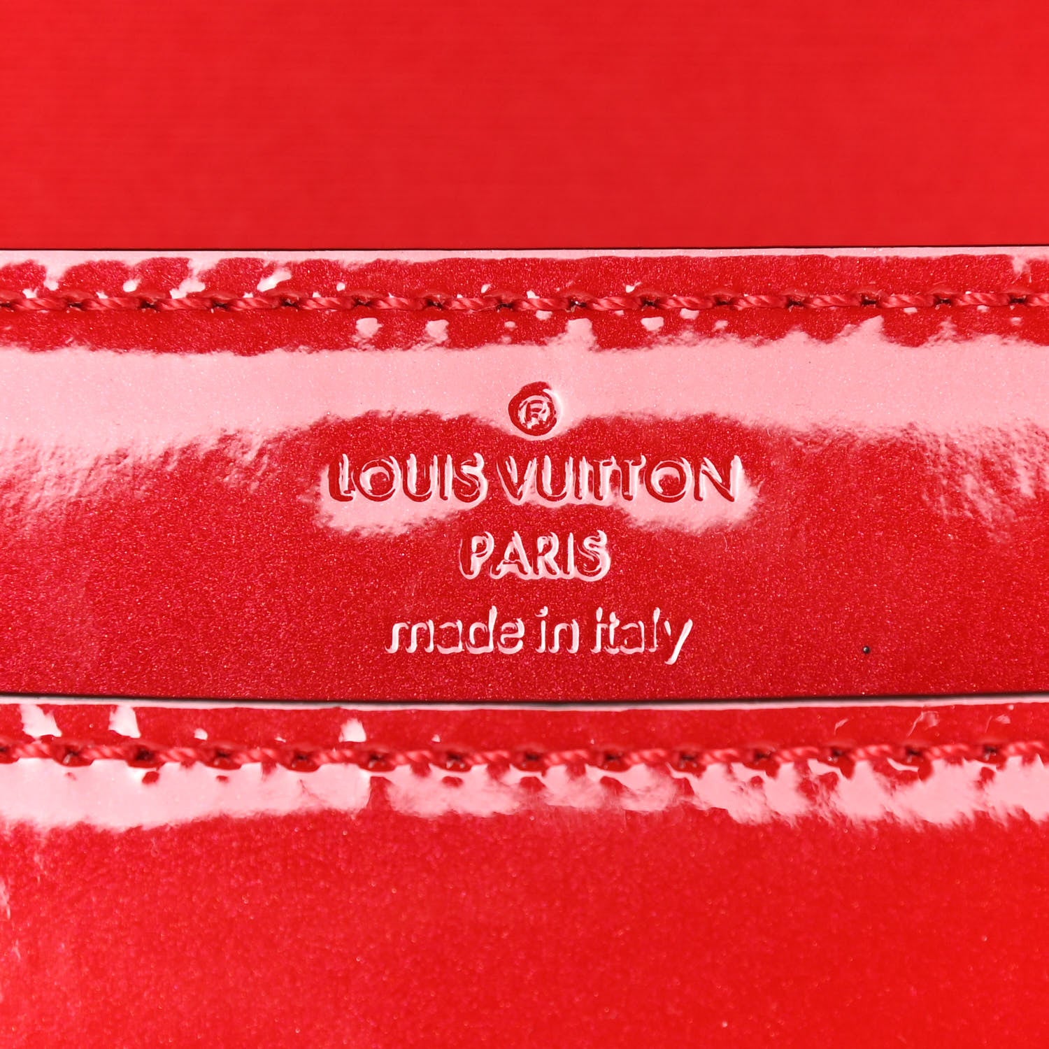 Louis Vuitton Patent Louise Clutch Cherry 6 of 9