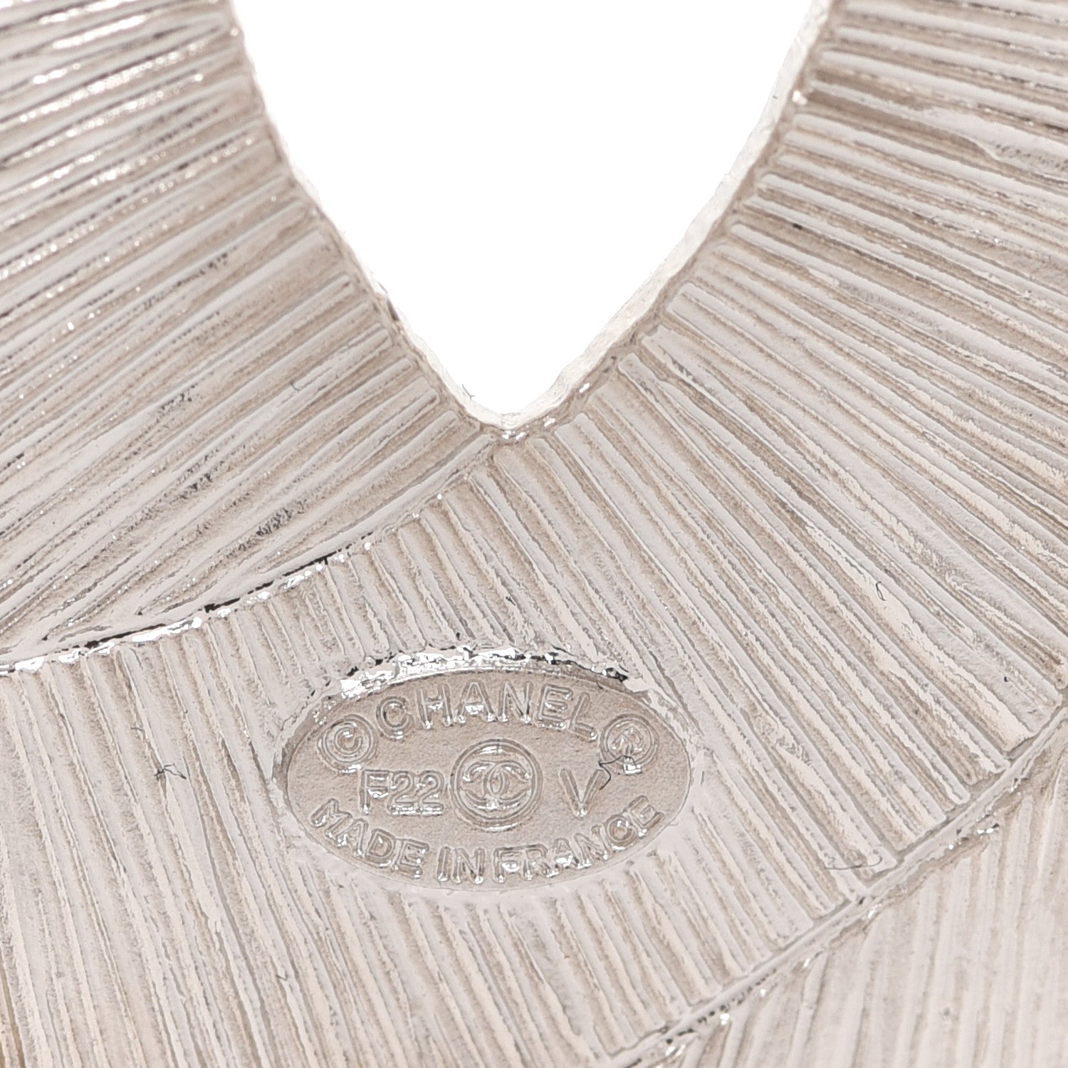 Chanel Baguette Crystal CC Brooch Silver 4 of 5