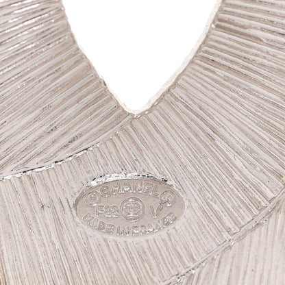 Chanel Baguette Crystal CC Brooch Silver 4 of 5