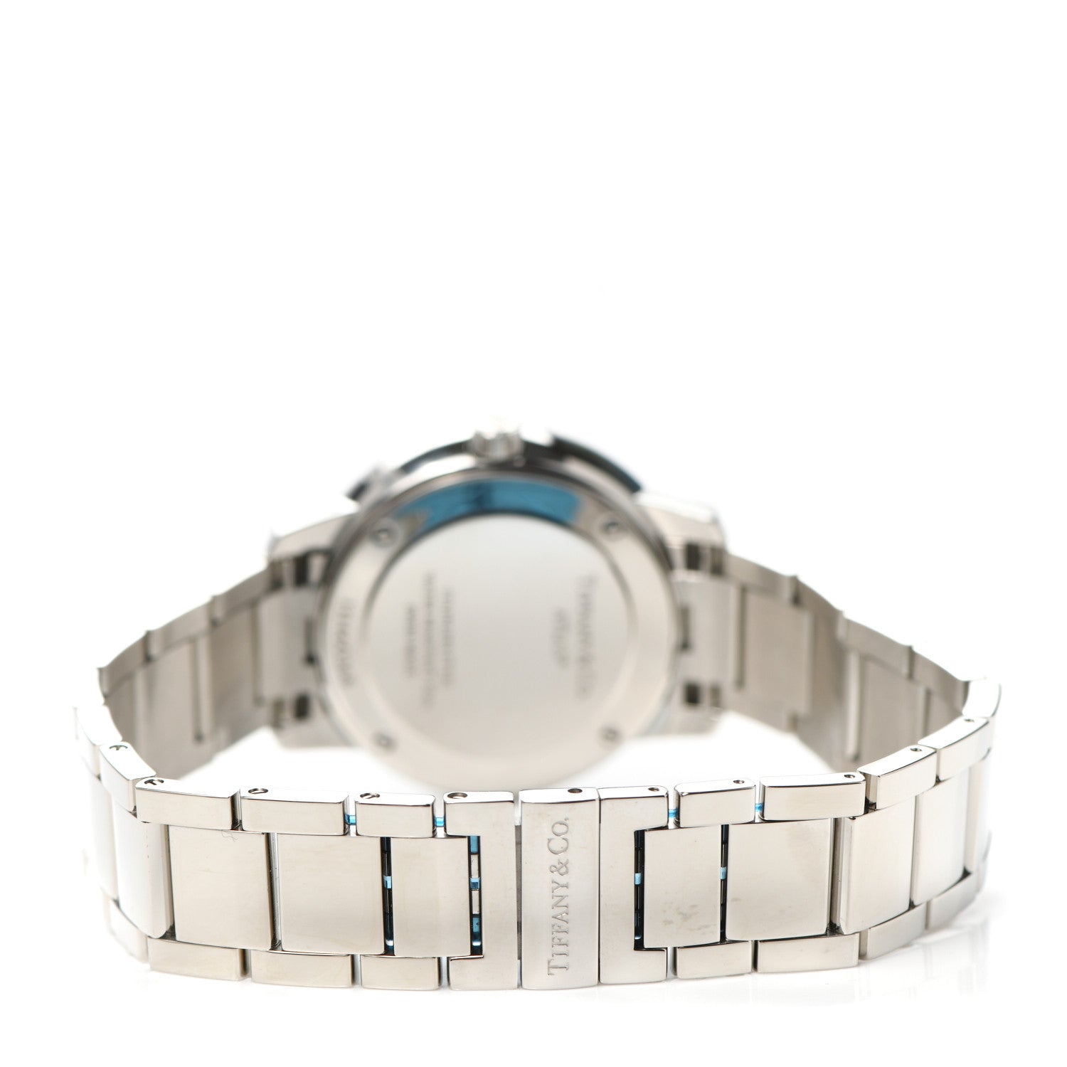 Tiffany Stainless Steel Diamond Bezel 31mm Atlas 2-Hand Quartz Watch Blue Azure 3 of 5