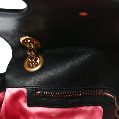 Gucci Velvet Matelasse Medium GG Marmont Shoulder Bag Black 18 of 24