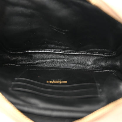 Saint Laurent Grain De Poudre Matelasse Monogram Mini Lou Camera Bag Dark Beige 5 of 11