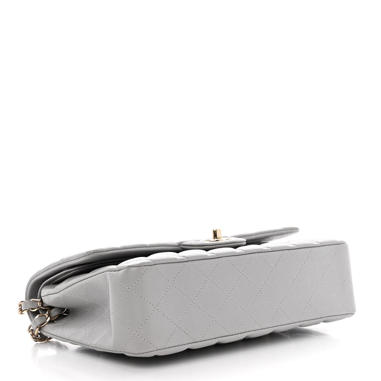 Chanel Caviar Quilted Medium Double Flap Grey 4 of 12