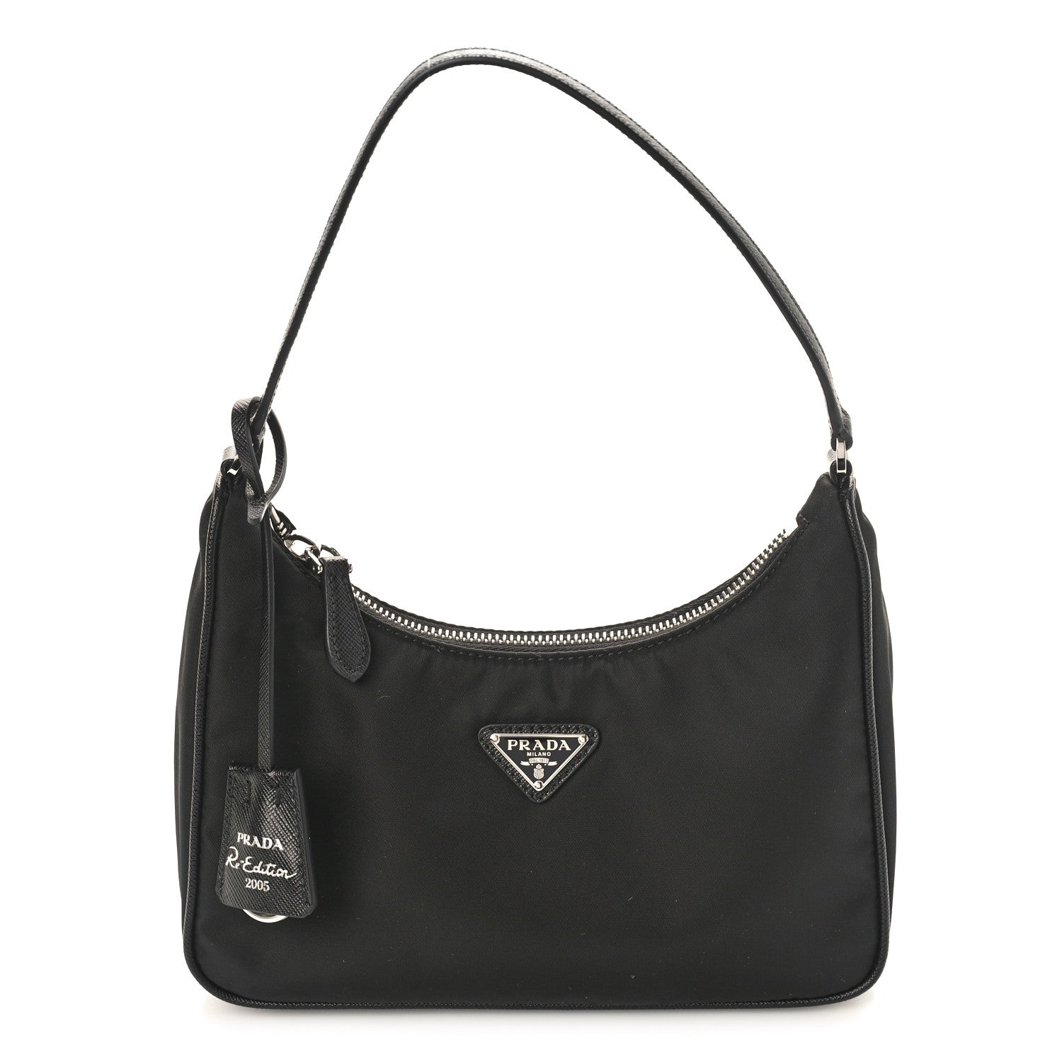 Prada Tessuto Nylon Saffiano Mini Re-Edition 2005 Bag Black 1 of 8