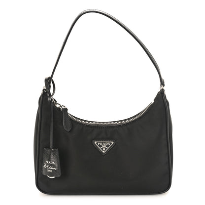Prada Tessuto Nylon Saffiano Mini Re-Edition 2005 Bag Black 1 of 8