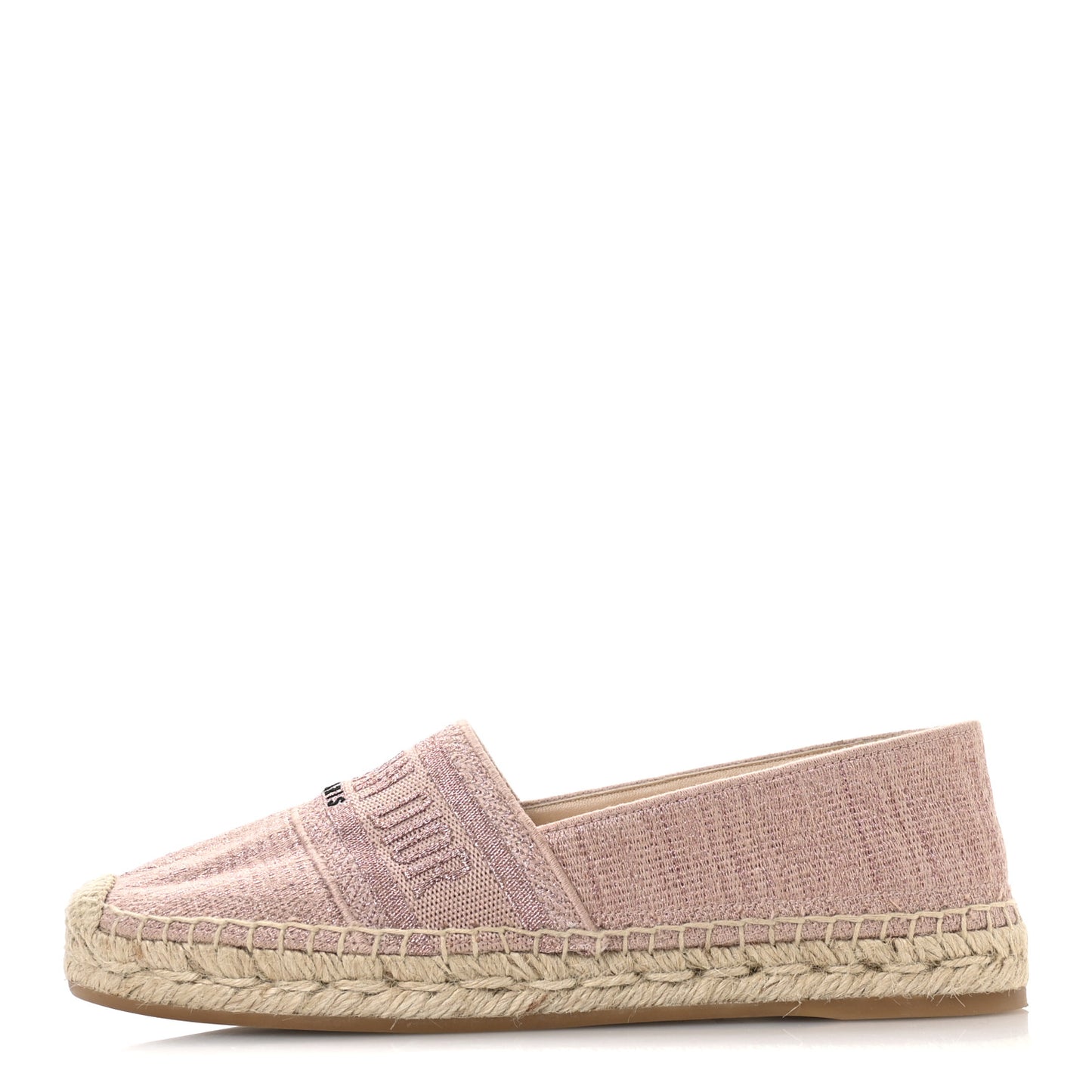 Metallic Cotton Embroidered Granville Espadrille 37 Rose
