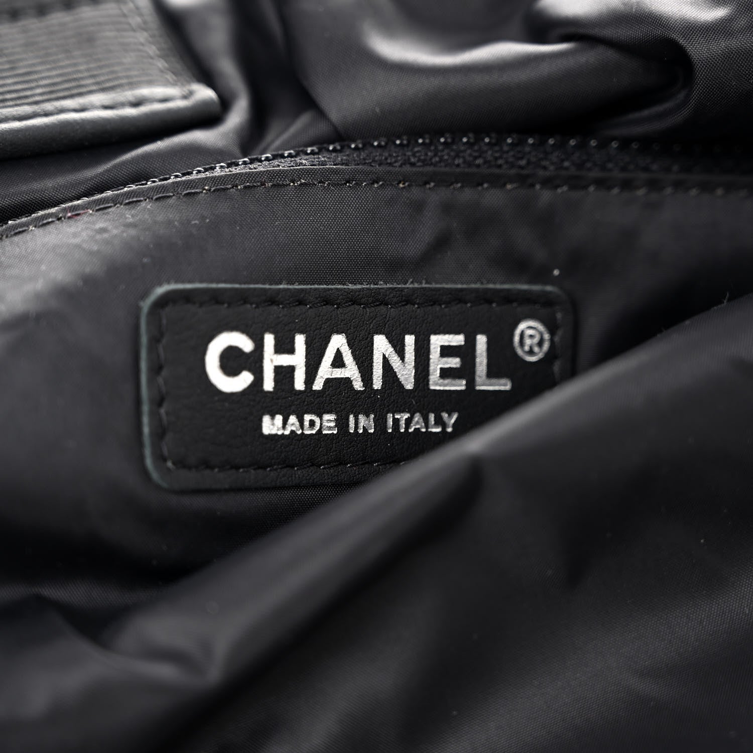 Chanel Wool Nylon Quilted Coco Neige Tote Black 6 of 9