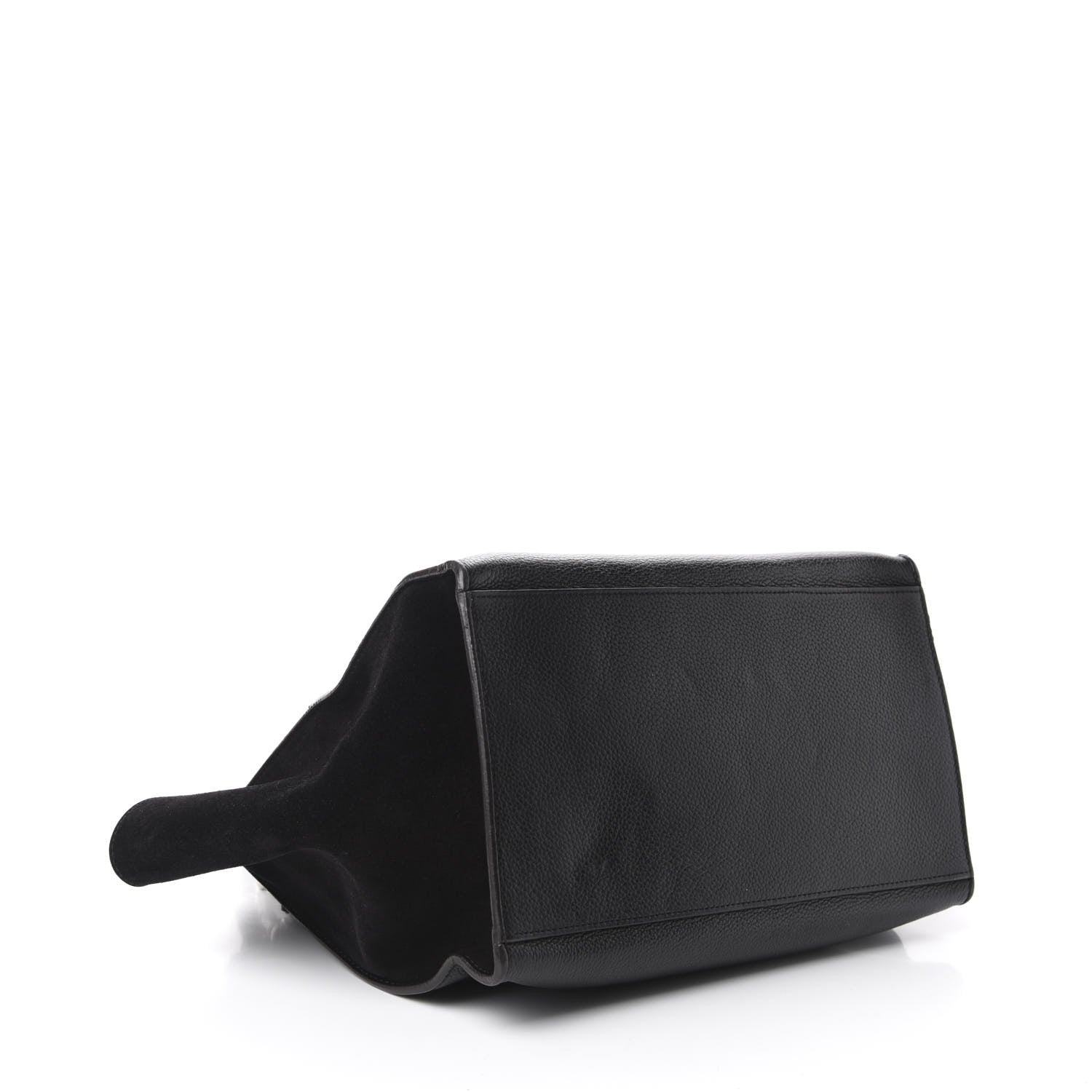 Celine Drummed Calfskin Suede Medium Trapeze Black 5 of 10