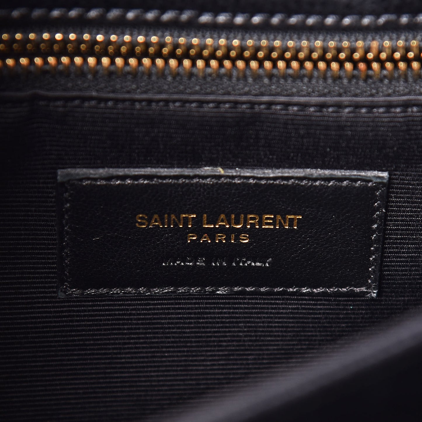 Textured Calfskin Medium Classic Monogram Universite Bag Black