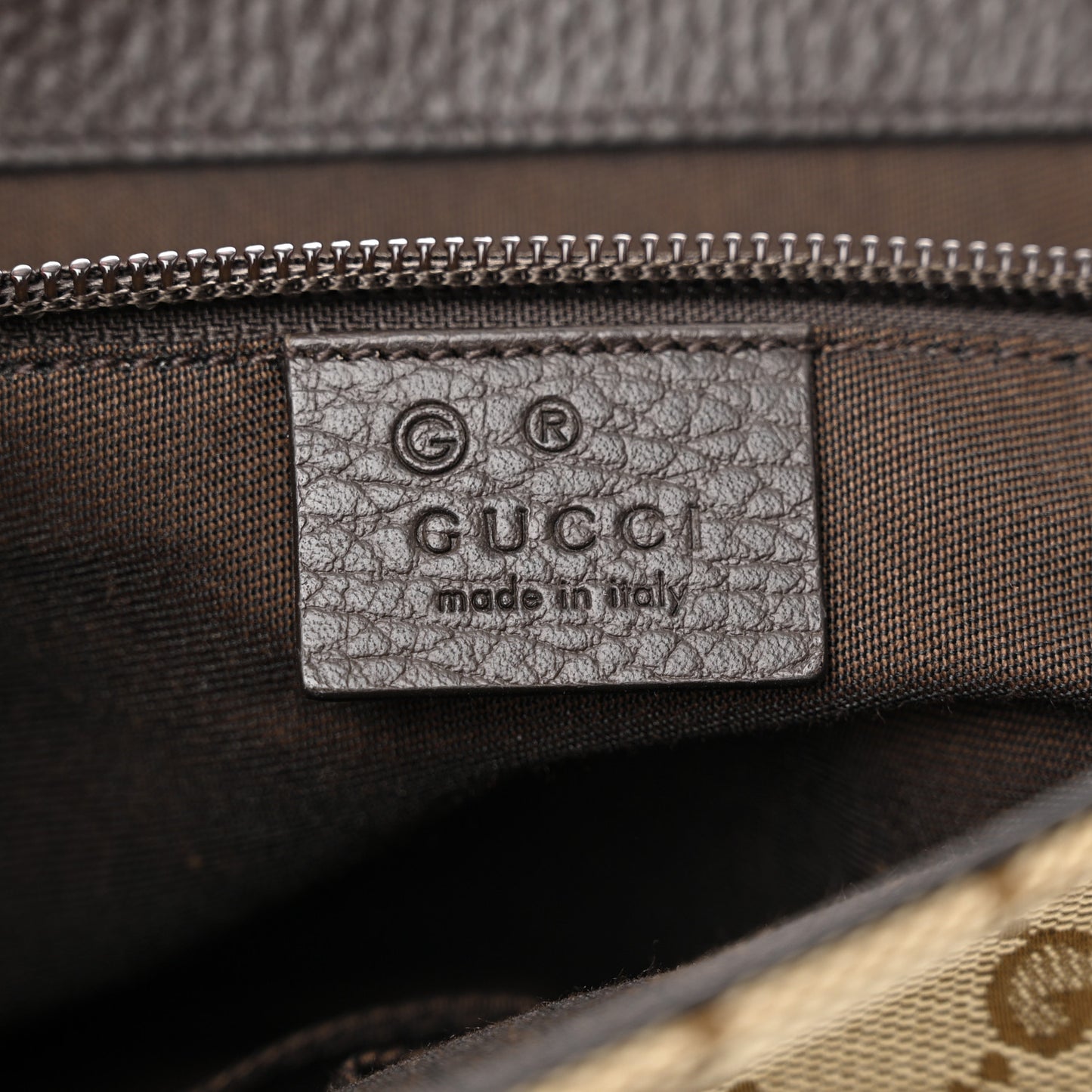 Monogram Flap Messenger Bag Beige Dark Brown