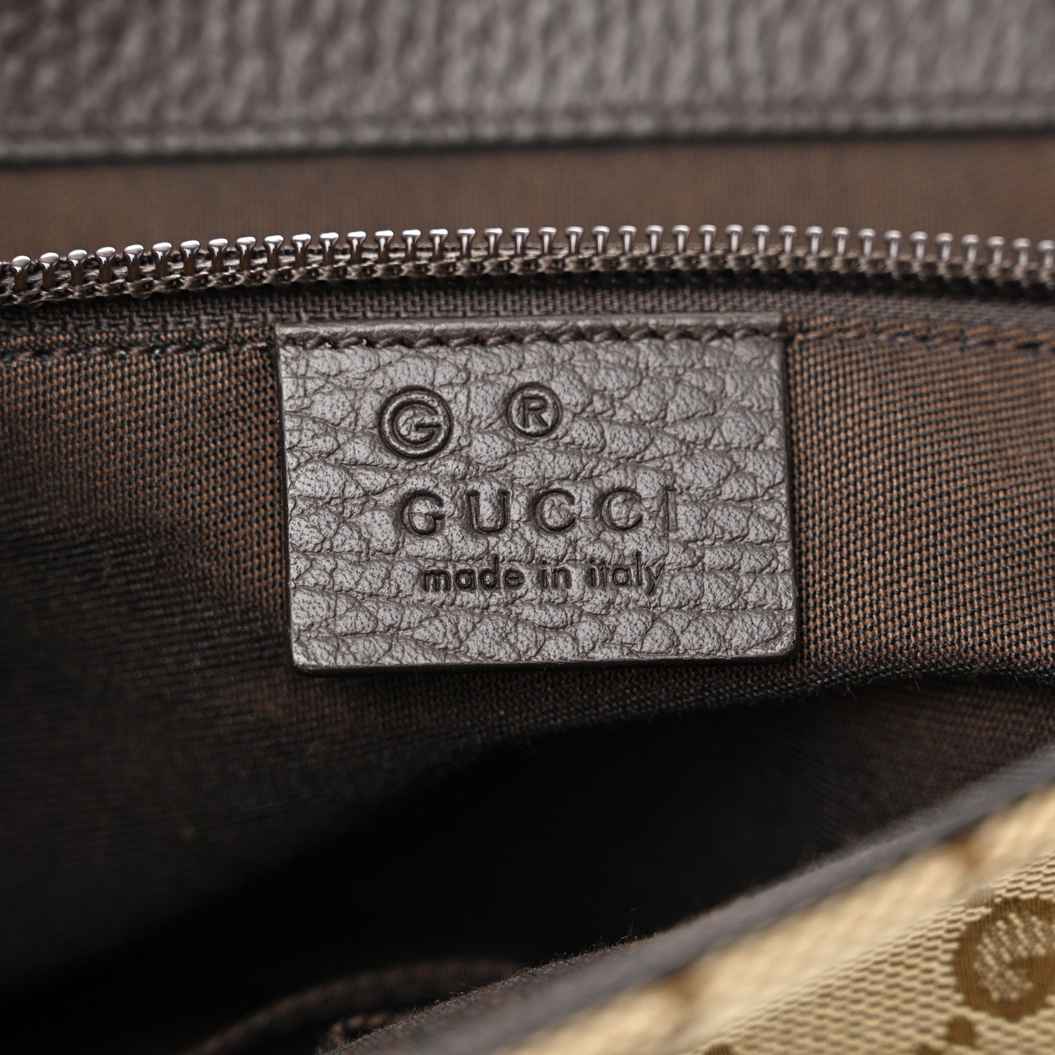 Gucci Monogram Flap Messenger Bag Beige Dark Brown 6 of 11