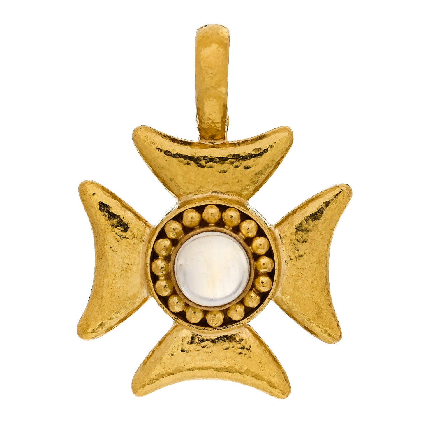 19K Yellow Gold Maltese Cross Pendant