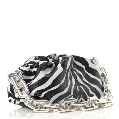 Bottega Veneta Nappa Zebra Print The Pouch Chain White Black 3 of 9