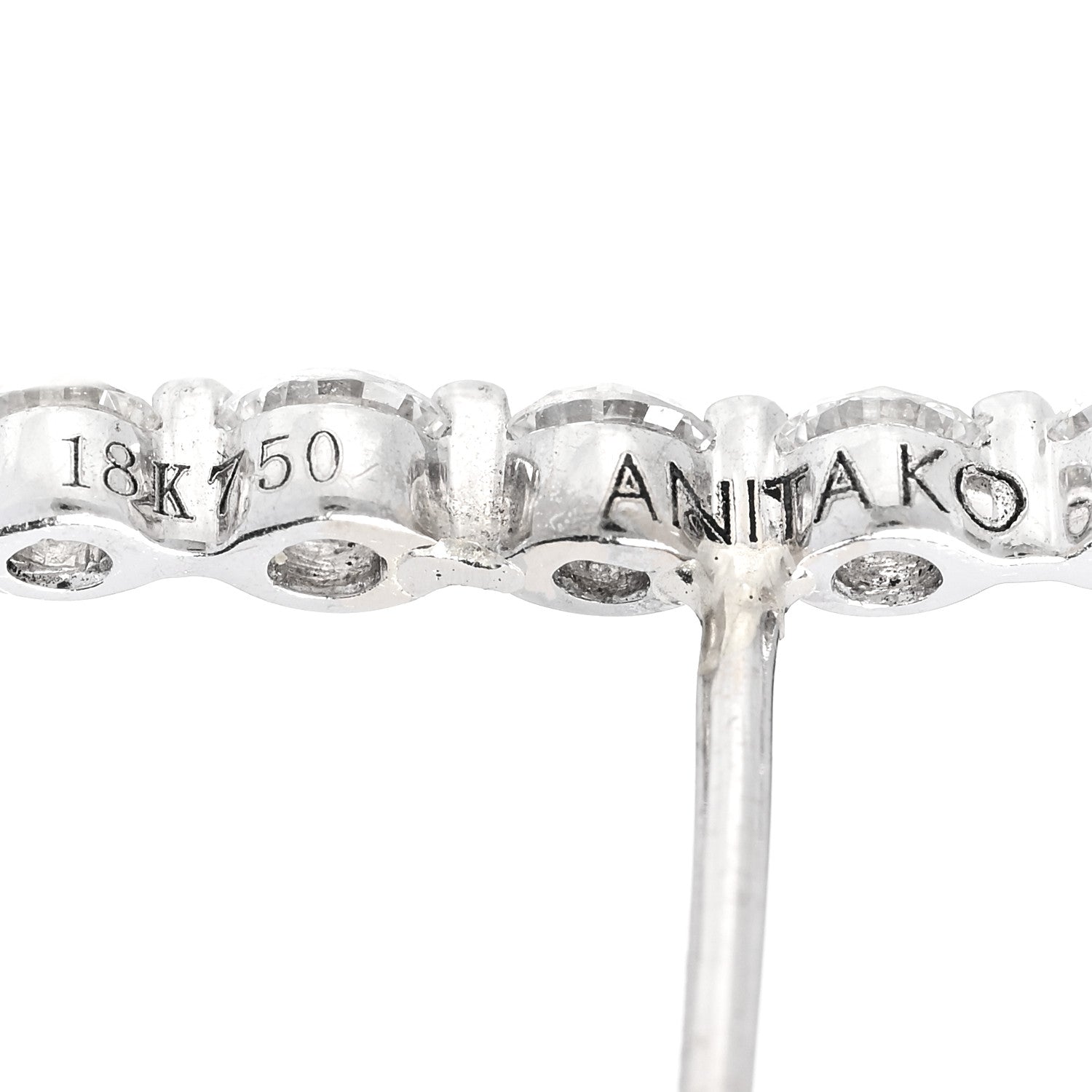 Anita Ko 18K White Gold Diamond Medium Cascade Earrings 4 of 5