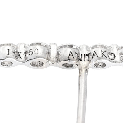 Anita Ko 18K White Gold Diamond Medium Cascade Earrings 4 of 5