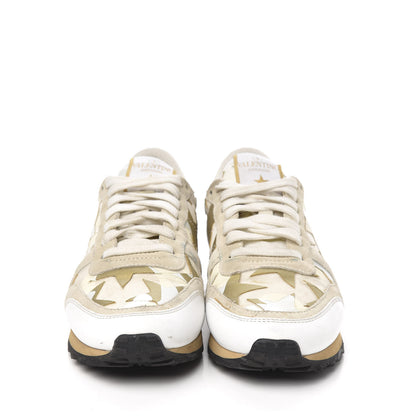 Valentino Garavani Nappa Suede Camustars Womens Rockrunner Sneakers 37.5 White 2 of 11