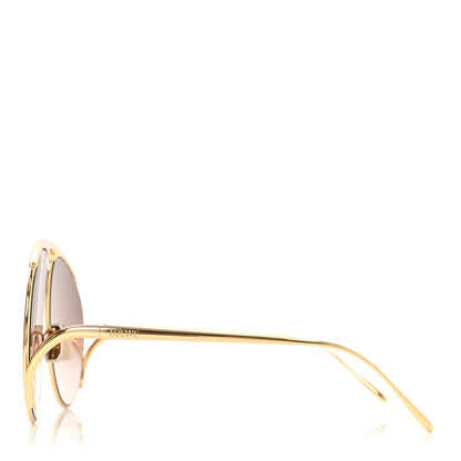 Loewe Metal Hillock Aviator Oversized Sunglasses LW40180U Gold 3 of 7