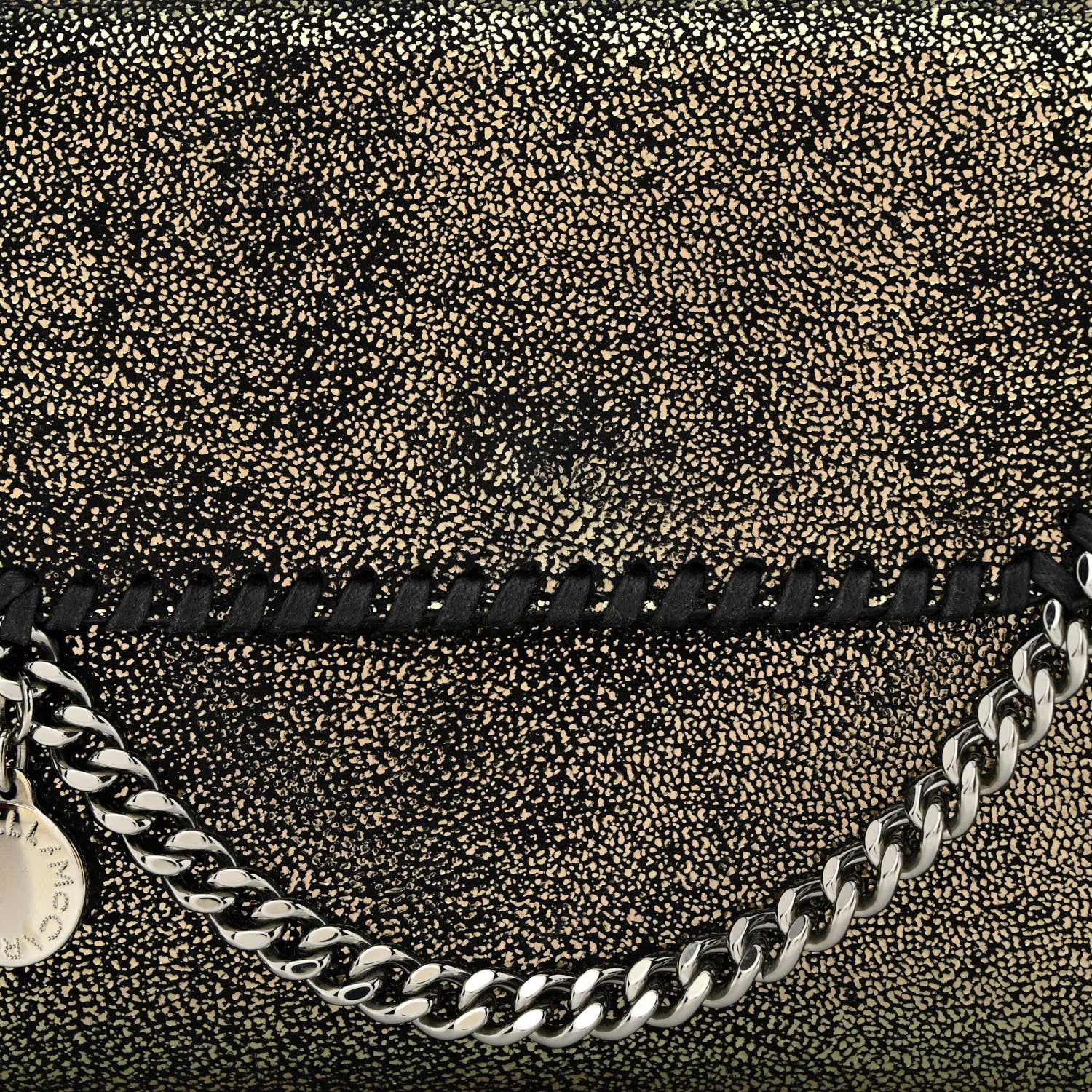 Stella McCartney Metallic Shaggy Deer Mini Falabella Crossbody Bag Black 10 of 12