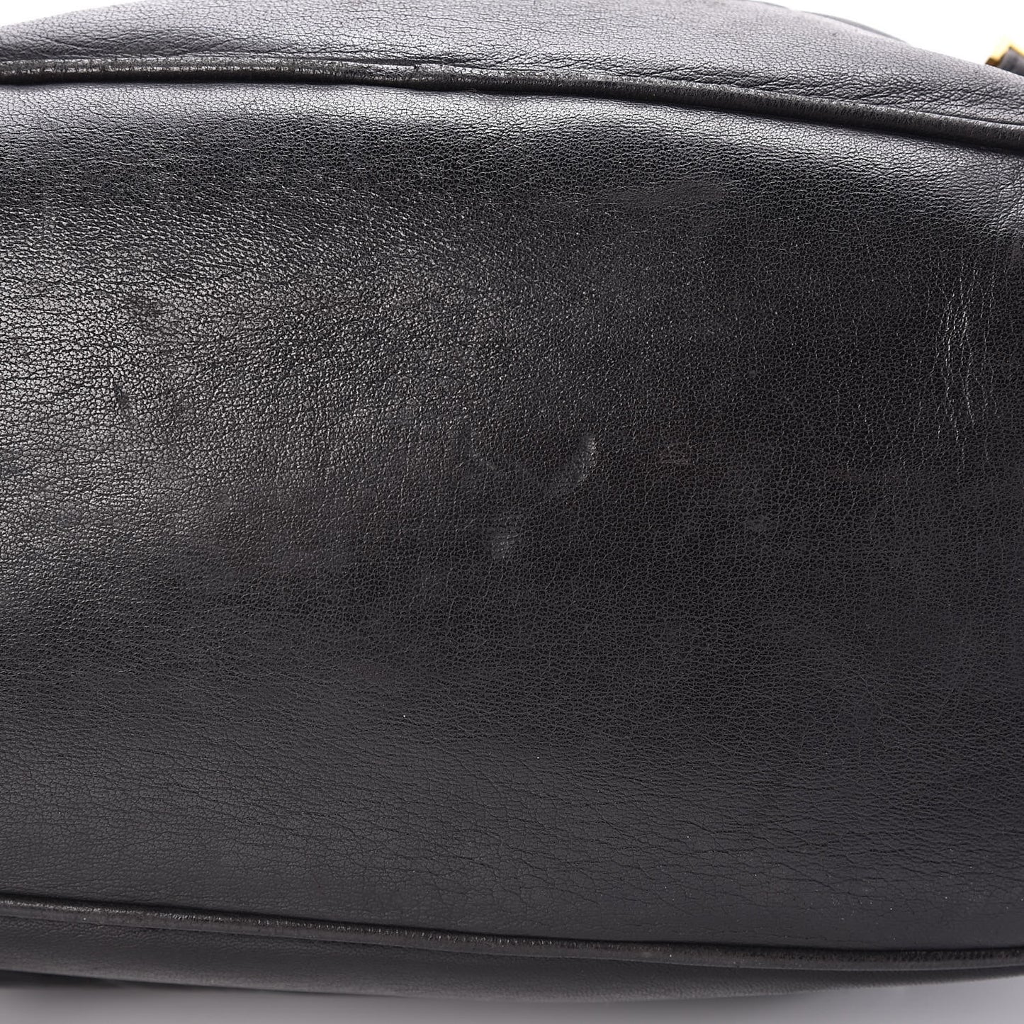 Lambskin Quilted Drawstring Backpack Black