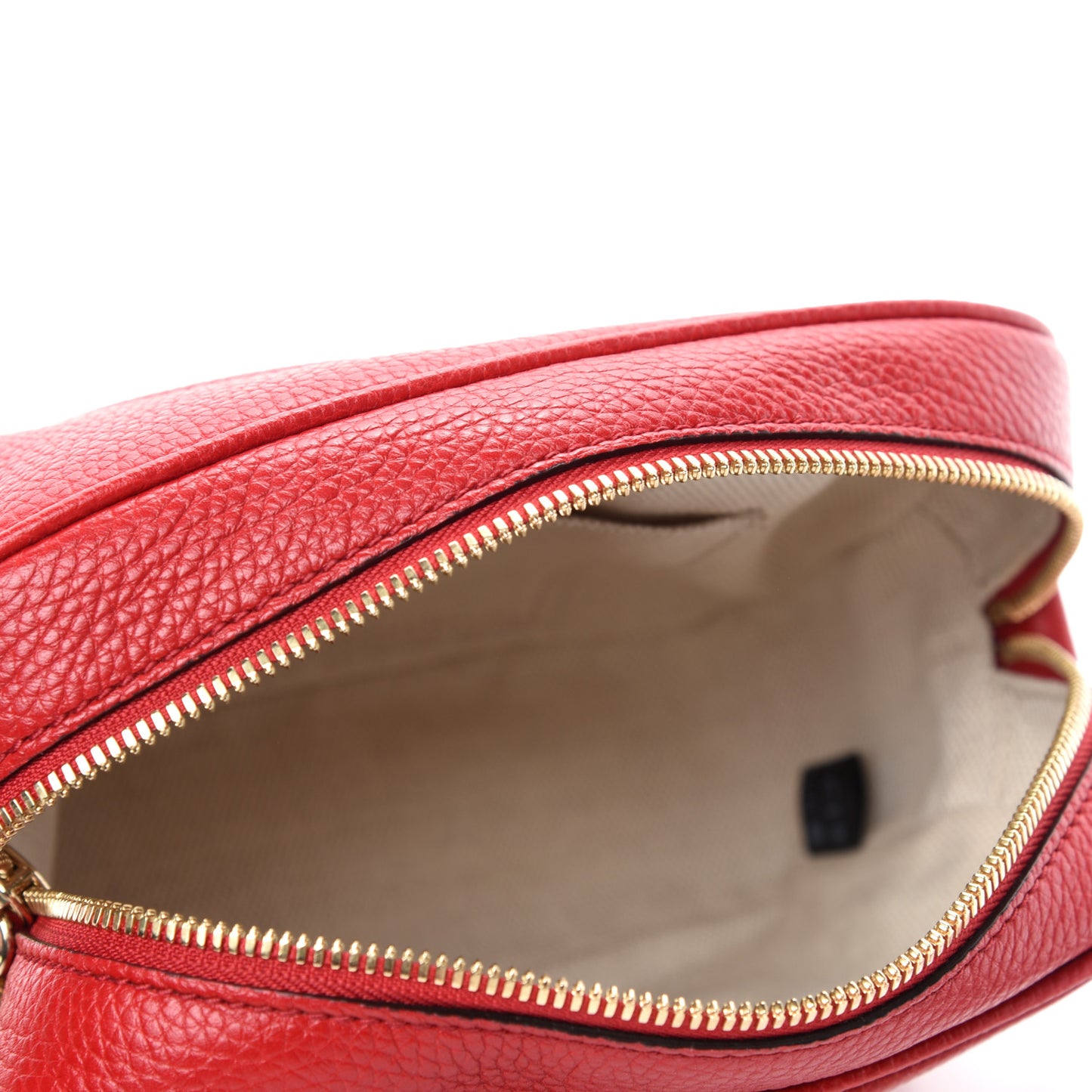 Pebbled Calfskin Small Soho Disco Bag Tabasco Red