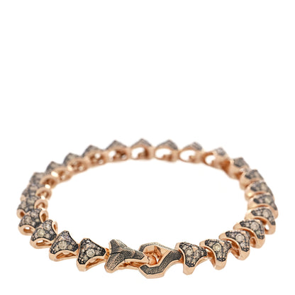 David Yurman 18K Rose Gold Cognac Diamond Armory Link Bracelet 2 of 3