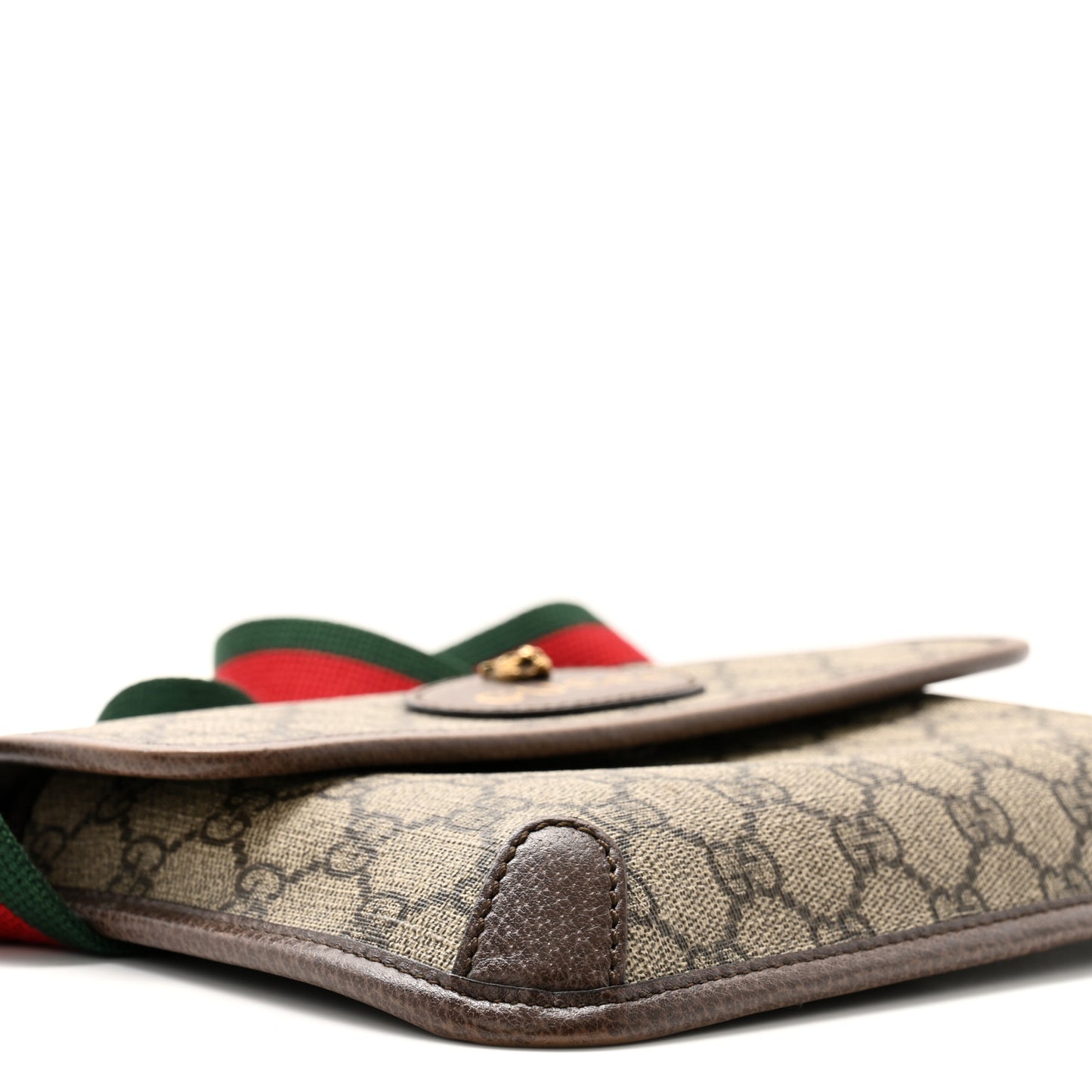 GG Supreme Monogram Neo Vintage Web Belt Bag Brown