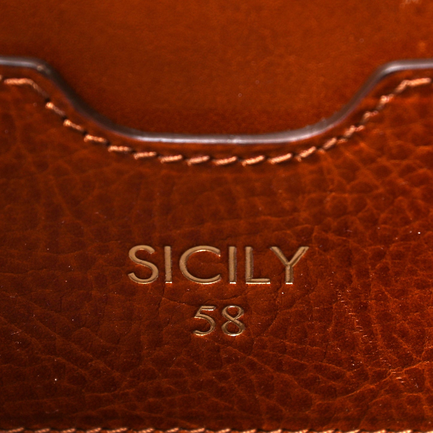Canvas Calfskin Small Sicily 58 Satchel Brown Beige