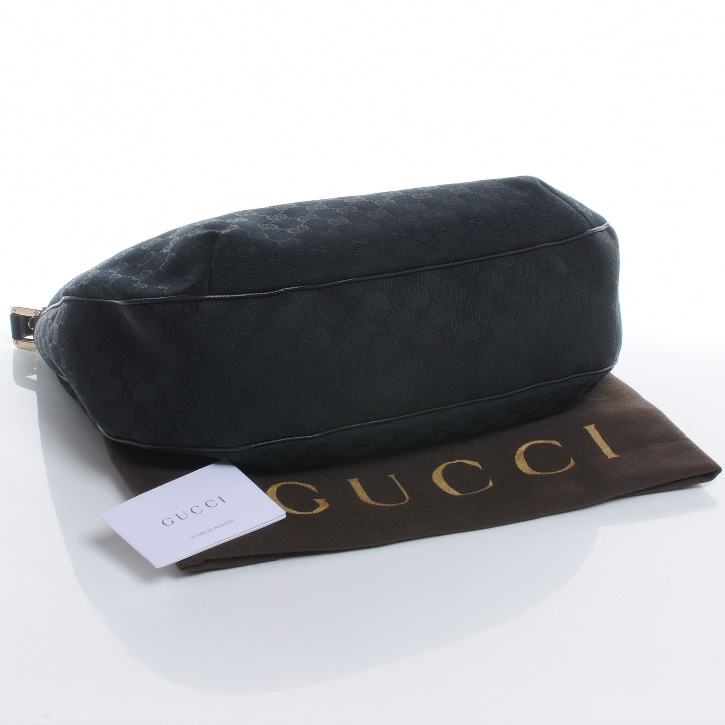 Monogram Ladies Web Large Hobo Black