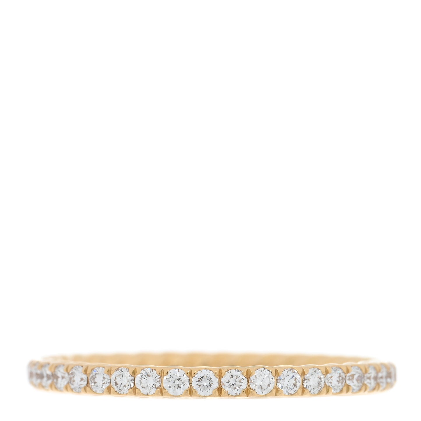 18k Yellow Gold Diamond 1.8mm Eden Eternity Wedding Band Ring 56 7.5