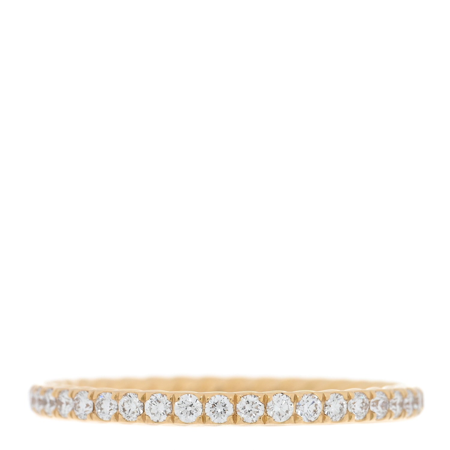 David Yurman 18k Yellow Gold Diamond 1.8mm Eden Eternity Wedding Band Ring 56 7.5 3 of 4