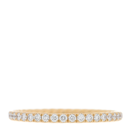 David Yurman 18k Yellow Gold Diamond 1.8mm Eden Eternity Wedding Band Ring 56 7.5 3 of 4