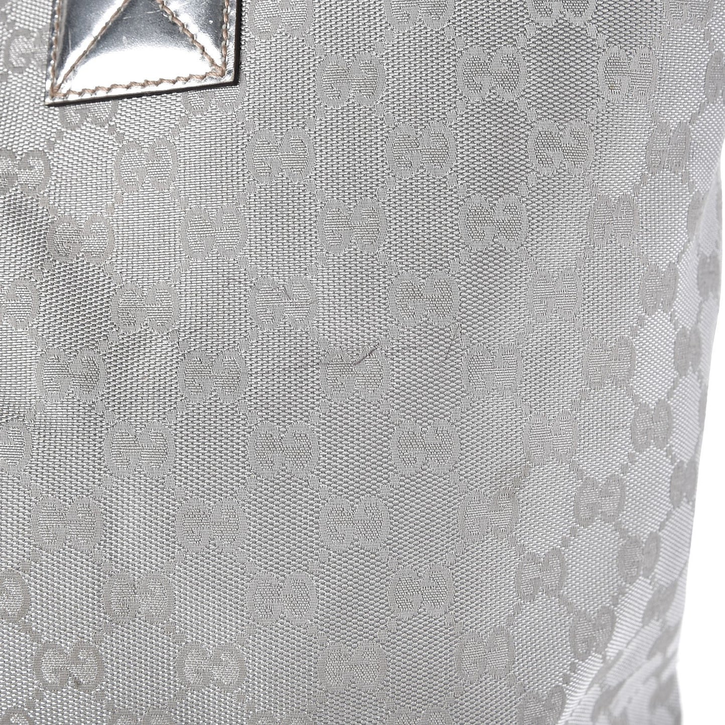 Metallic Monogram Travel Bag Silver