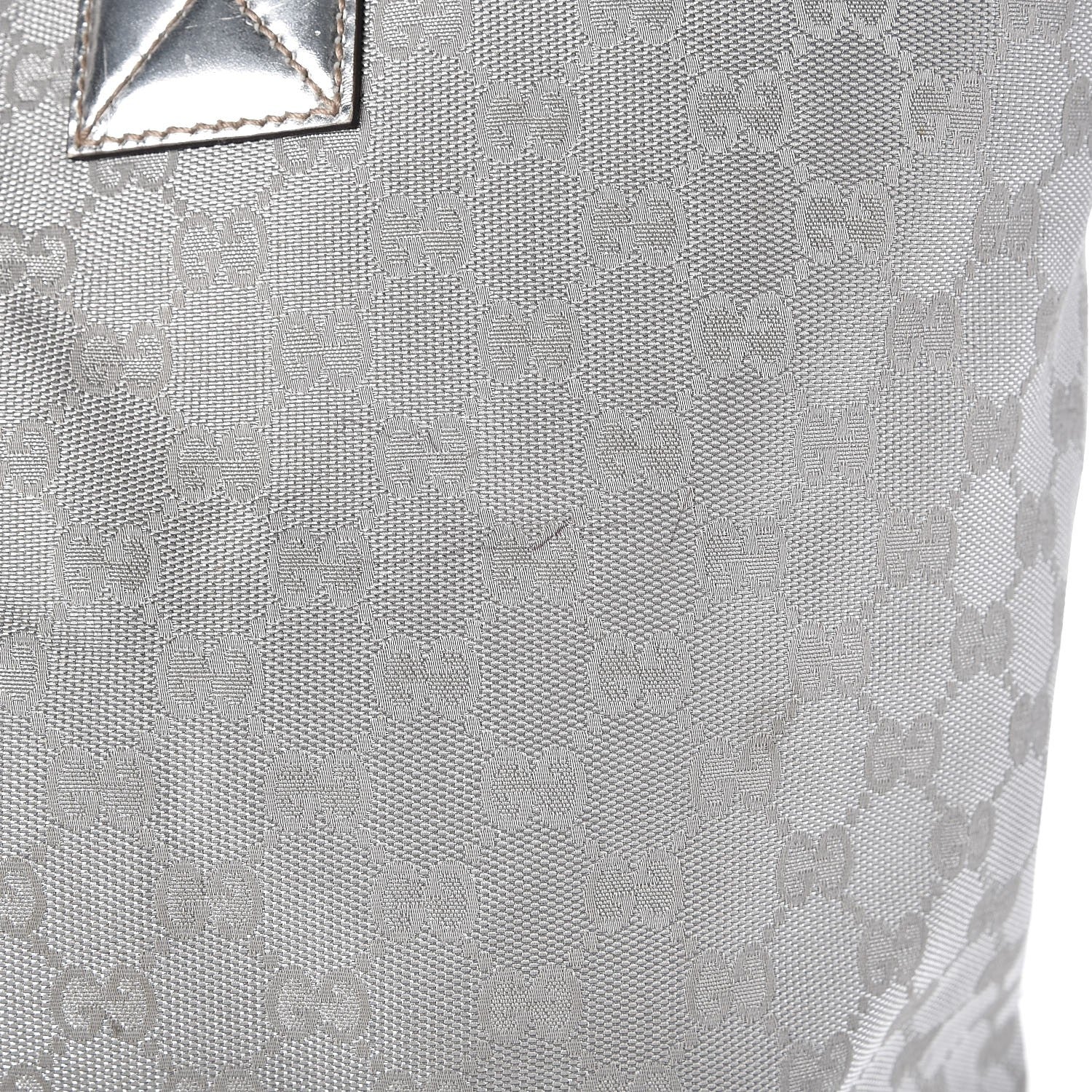 Gucci Metallic Monogram Travel Bag Silver 12 of 19