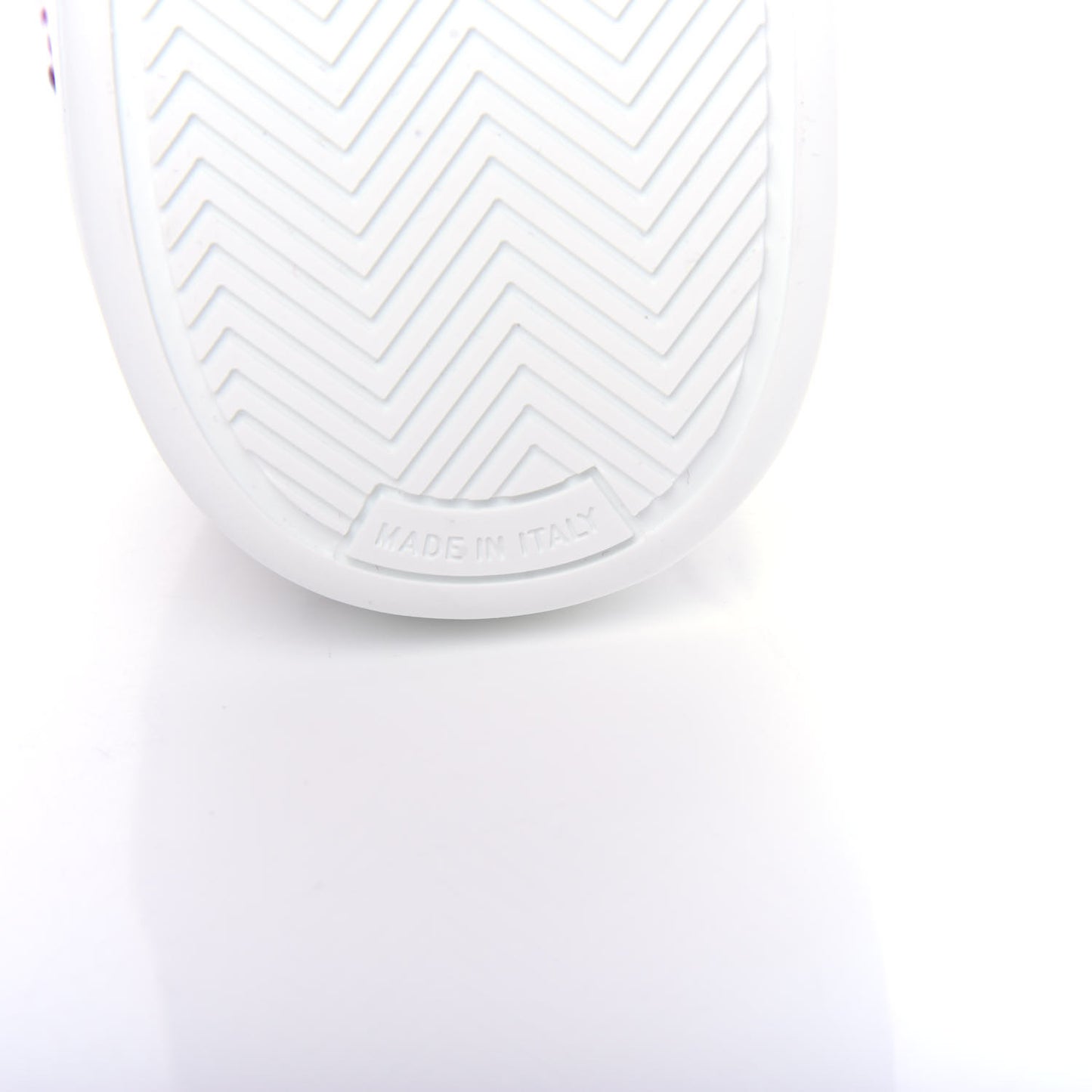 Calfskin Womens Logo Sneakers 37.5 White Pink